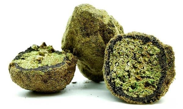 Marijuana moonrock inside